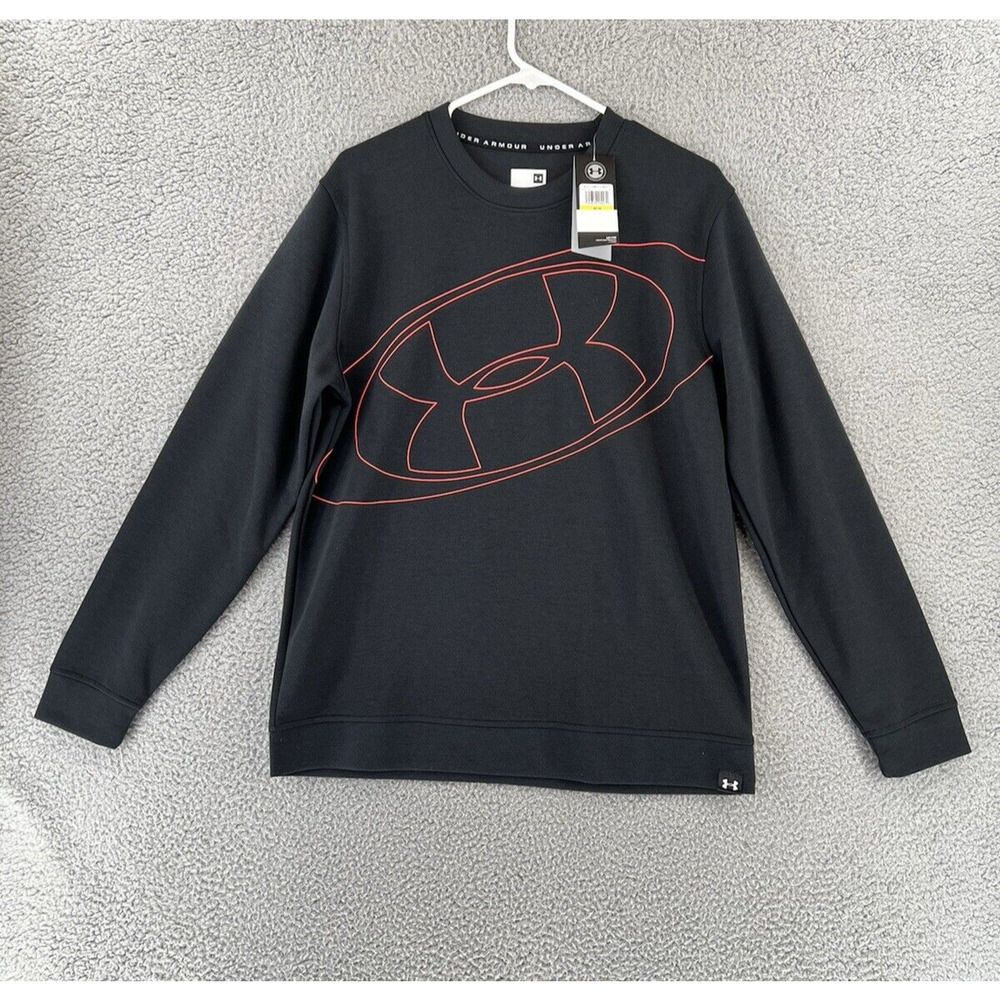 Under Armour Men's UA Unstoppable 96 Crew MD Black RED Logo NWT